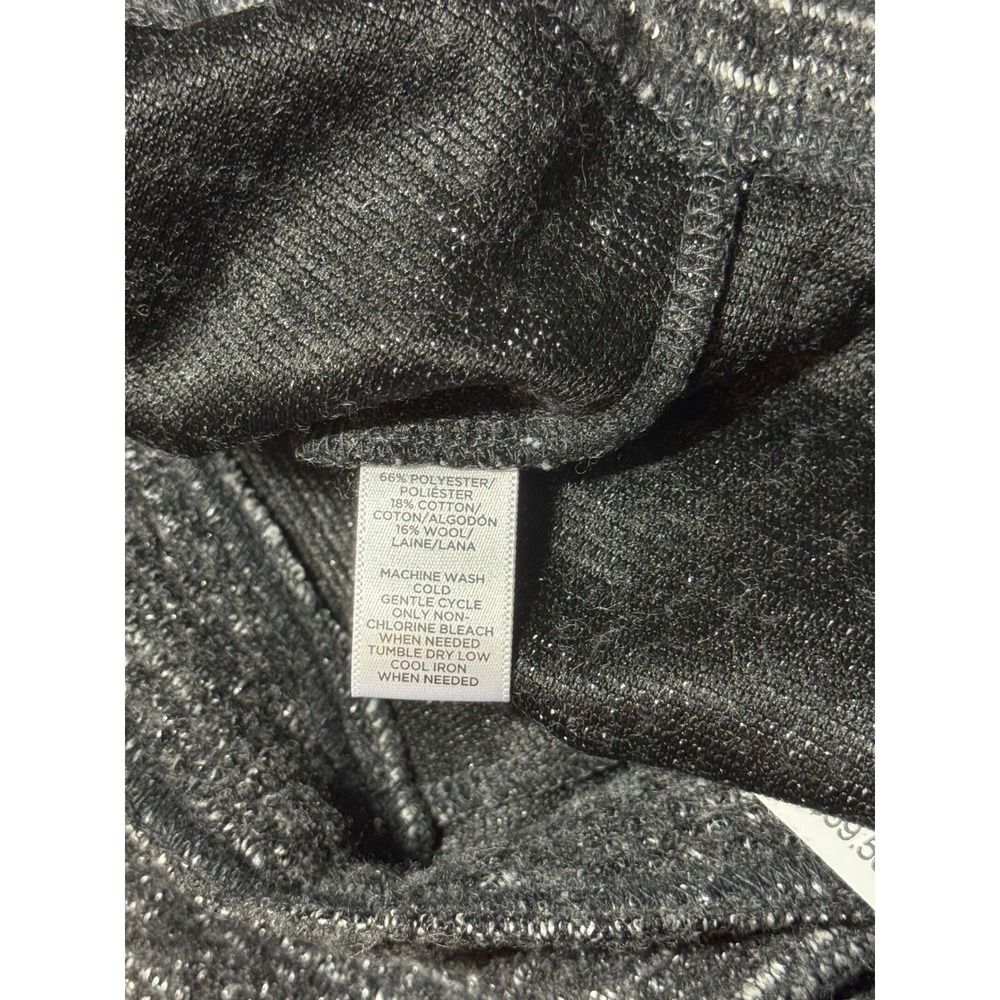 NWT Loft Women's XS Marled Knit Skirt Black White Drawstring Pockets 22366702 - Picture 7 of 7